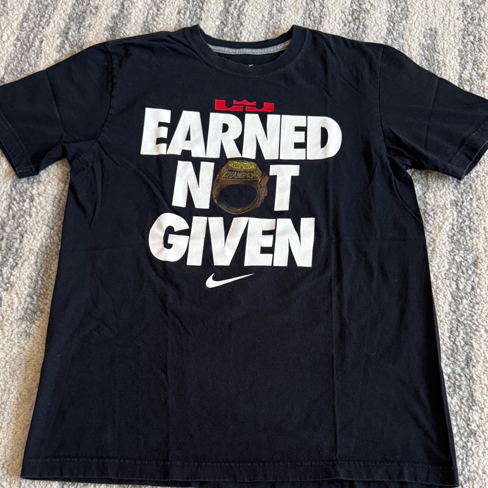 Nike Black 'Earned Not Given' T-Shirt